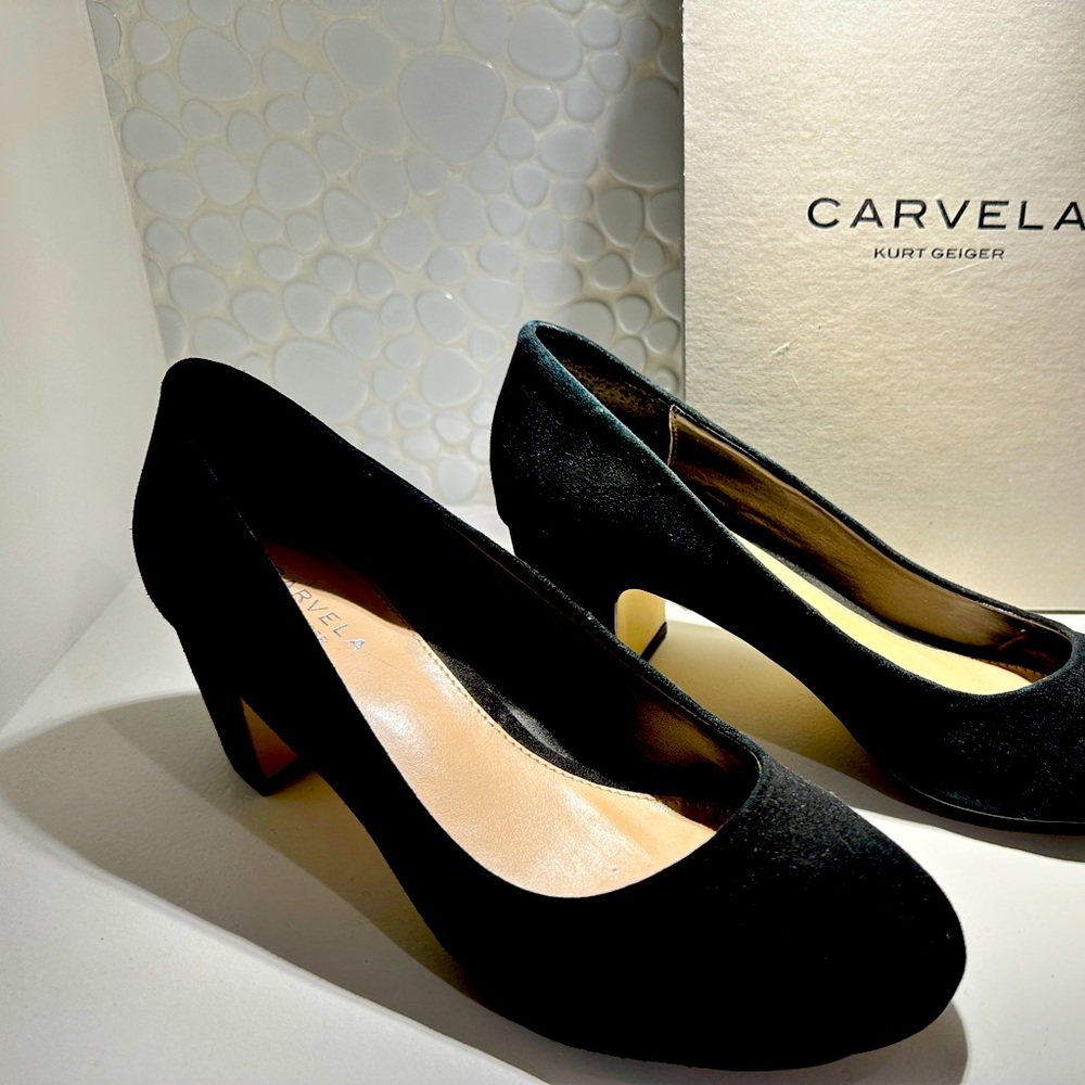 Kurt Geiger Black Suede Heels